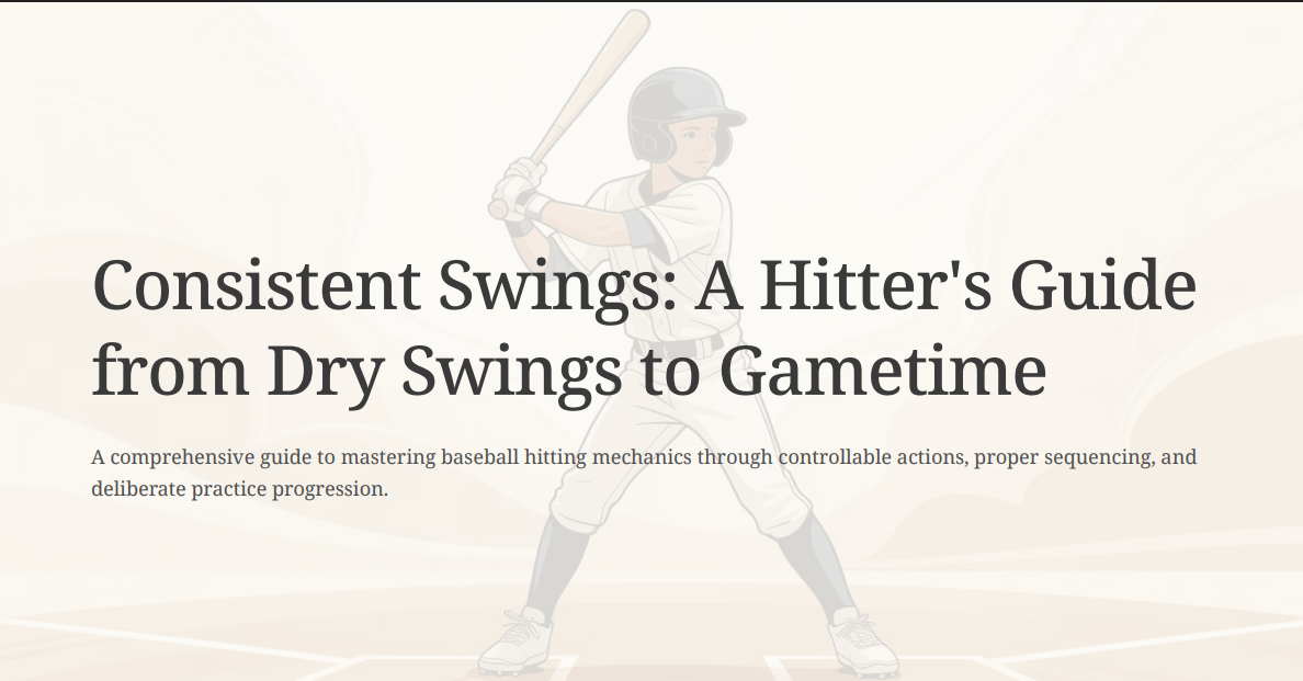 Consistent Swings: A Hitter's Guide from Dry Swings to Gametime